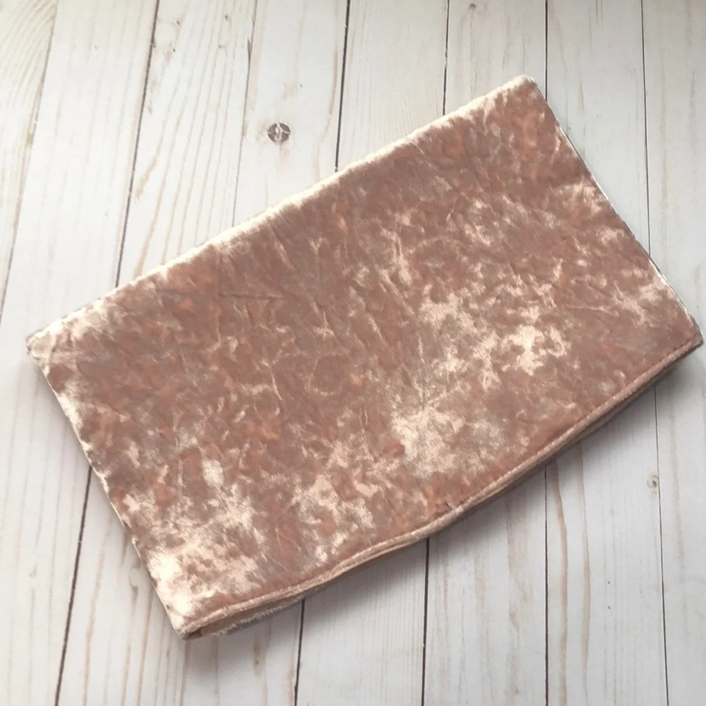 Asos Crushed Pink Velvet Clutch
